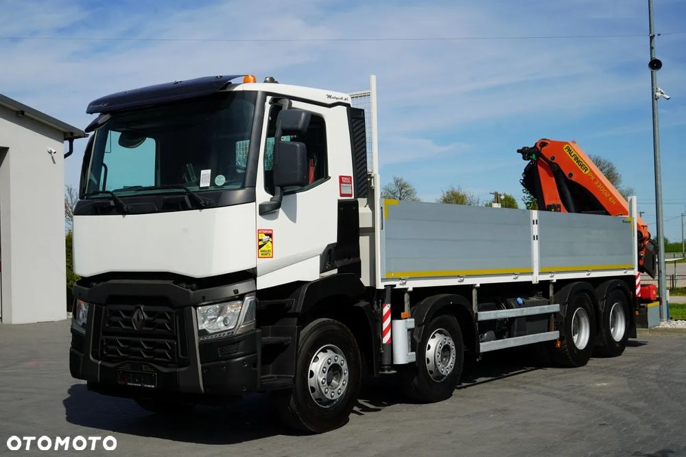 Renault C 430 / 8x4 / SKRZYNIOWY 7 M + HDS PALFINGER 33002 -wysów: 14,5 M / UDŹWIG 9800 KG / STEROWANIE RADIOWE / ROTATOR / EURO 6 - 8