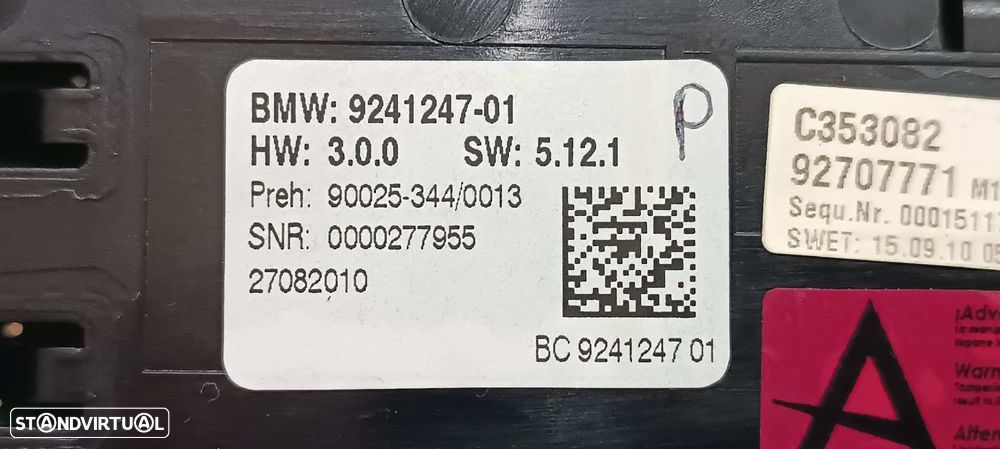 COMANDO CLIMATIZADOR BMW SERIE 5 GRAN TURISMO (F07) 535D XDRIVE - 5