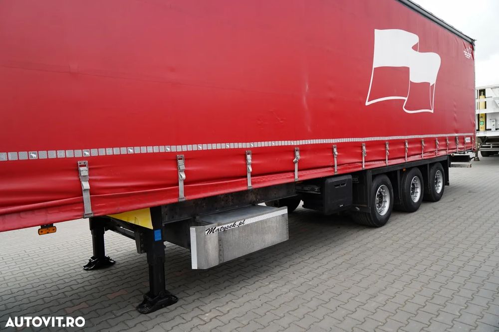 Schmitz Cargobull CORTINĂ / MEGA / PLATĂ JOSĂ / CAMION DIN OȚEL - 9 M / ACOPERIȘ CULISANT / AXĂ CULISANTĂ - 10