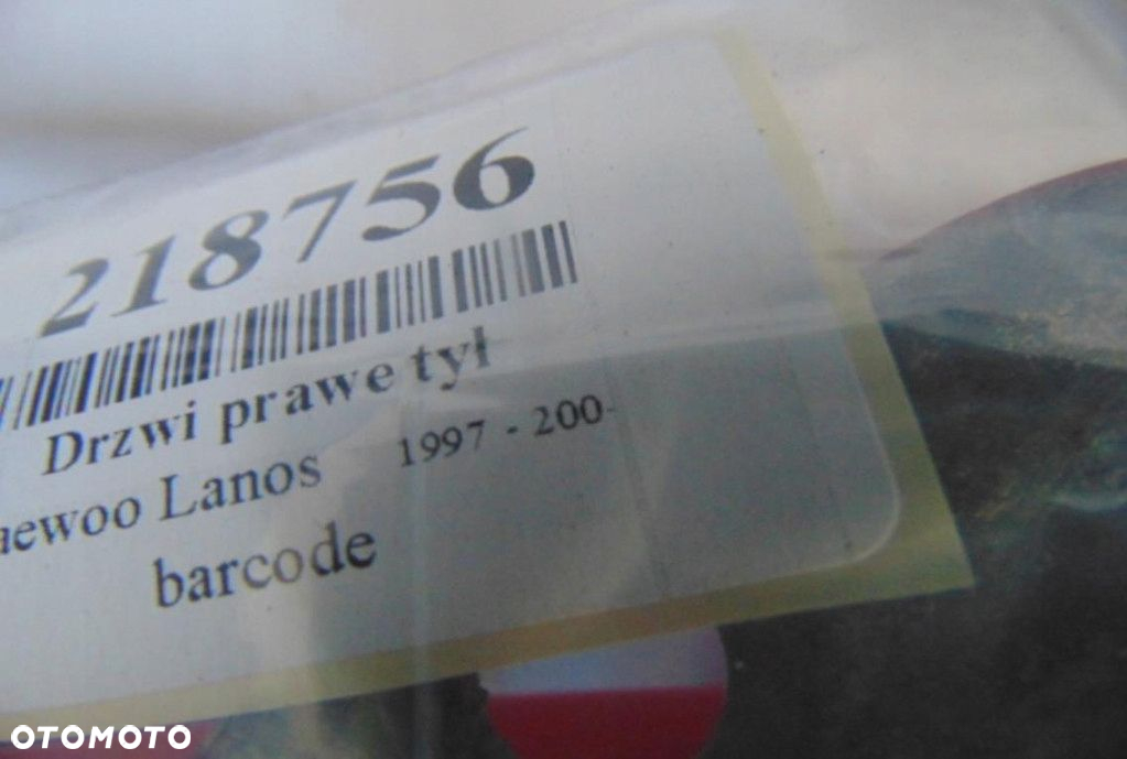 DAEWOO LANOS DRZWI KOMPLETNE PRAWE TYŁ STAN WIDOCZNY NA ZDJĘCIU - 5
