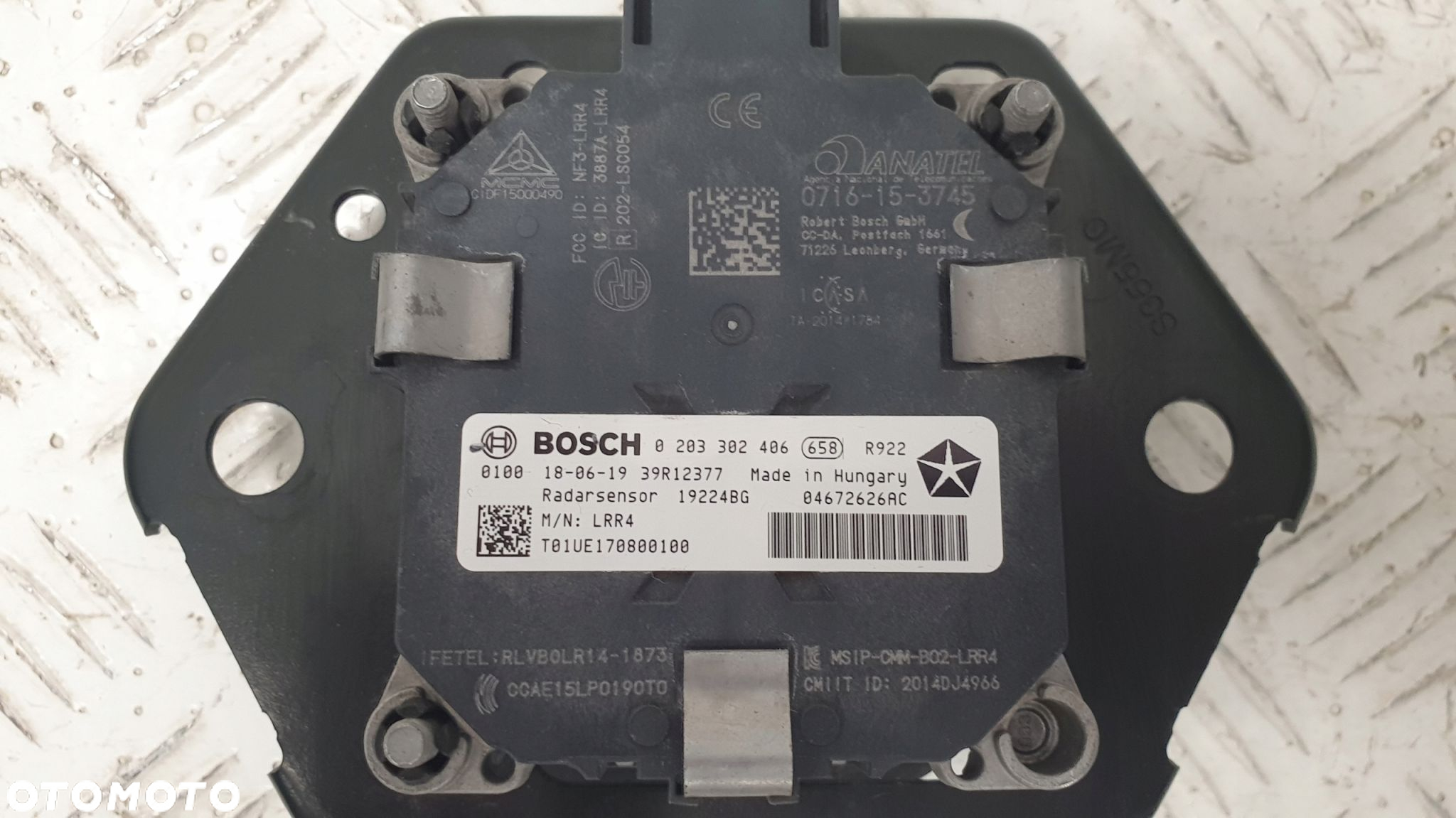 Jeep Grand Cherokee WK2 Radar Sensor ACC 0203302406 19224BG 39R12377 - 5