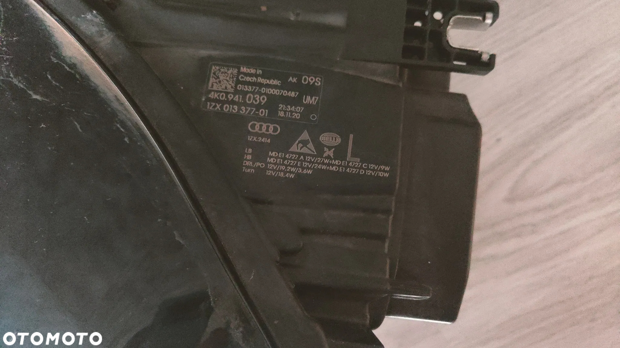 AUDI A6 C8 4K LAMPA  MATRIX LEWA FULL LED 4K0941039 - 4
