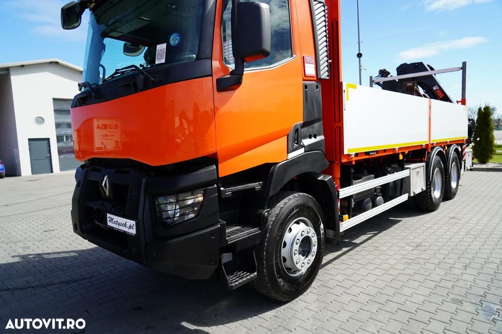 Renault C 430 / 6x4 / LIVRARE 6.2 M + CUPTOR HIAB X-DUO 188 / EXTENSIE 15 M / RADIOCOMANDĂ / FURCĂ / ROTATOARE - 17