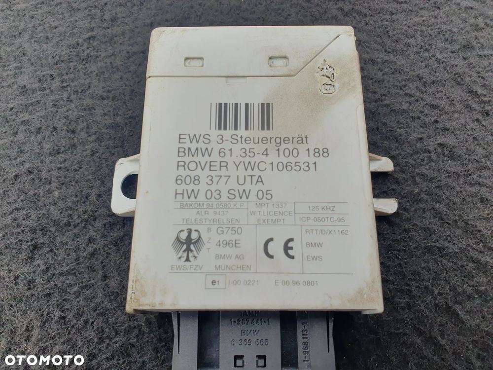 BMW 5 E39 E46 MODUŁ IMOBILIZERA STEROWNIK EWS 61354100188 - 2