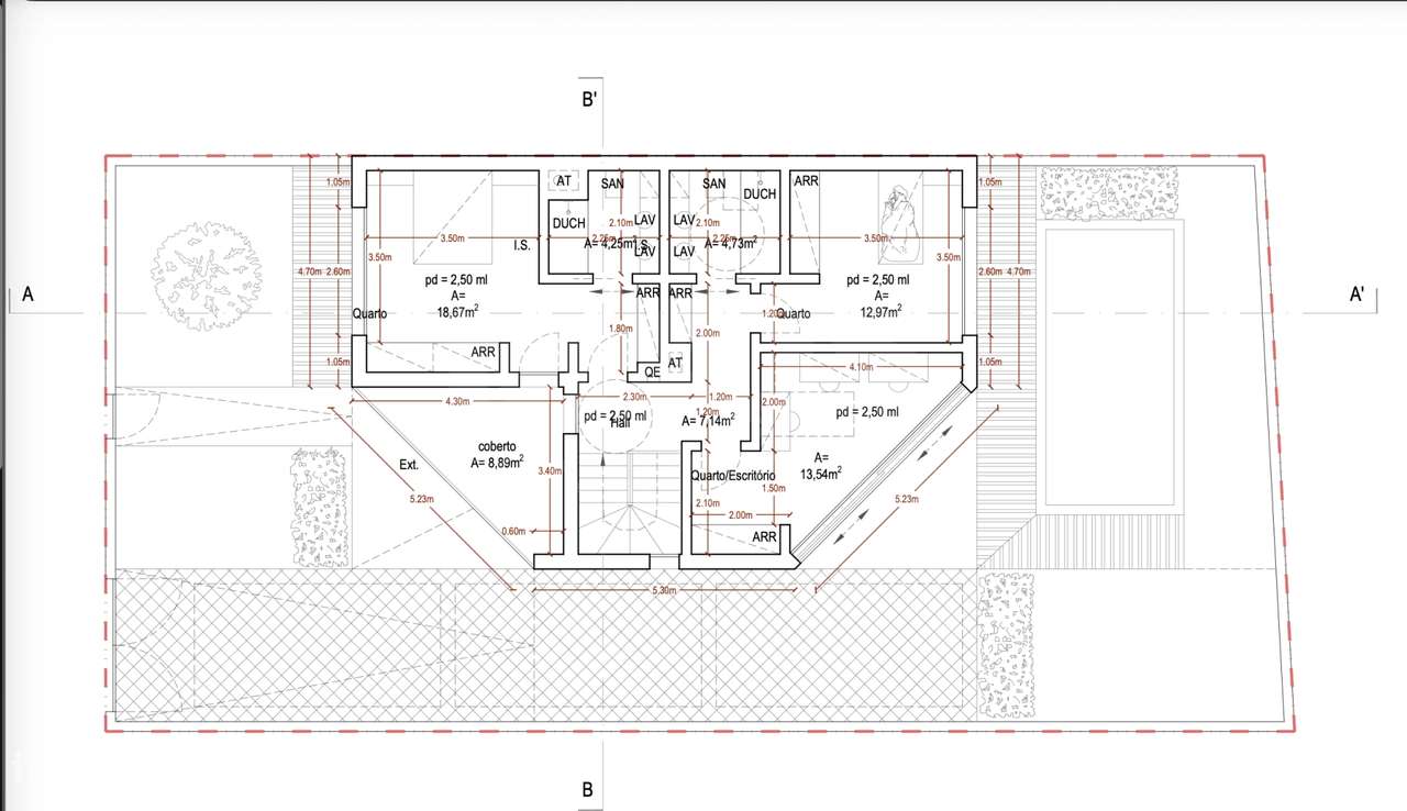Moradia T3 Geminada c/ 1 Suite, Jardim, Parqueamento e Piscina! (LT2) - Grande imagem: 5/12