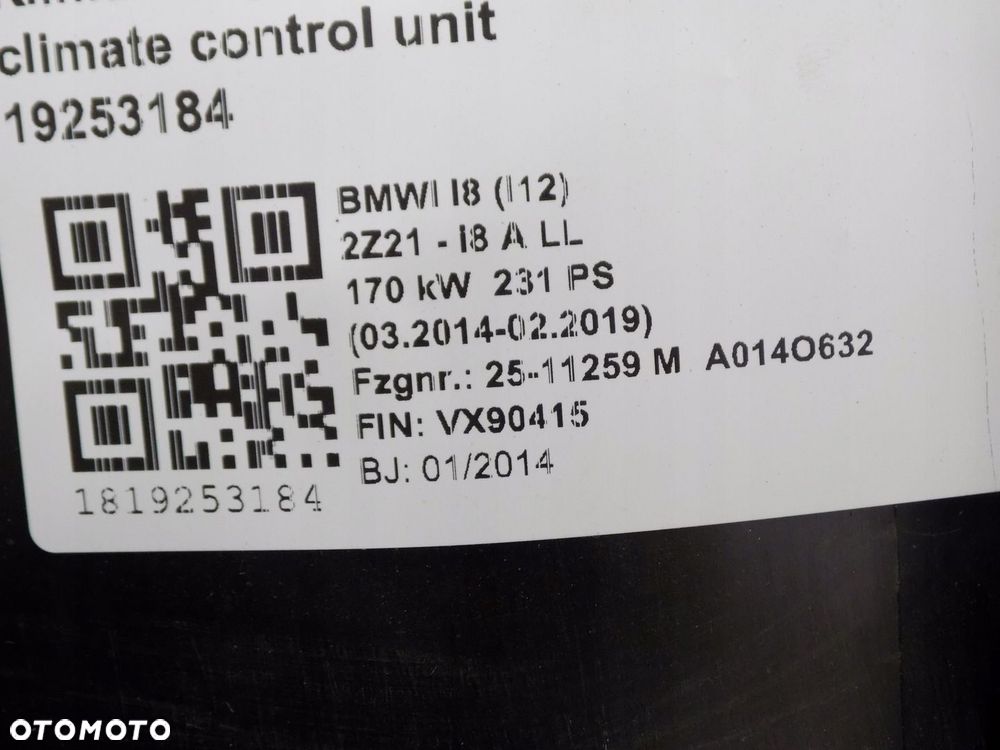 BMW I8 L12 NAGRZEWNICA 9290519 - 7