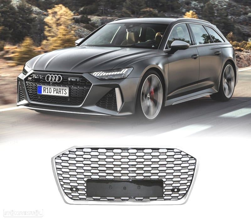 GRELHA AUDI A6 19-24 LOOK RS6 CROMADA - 1