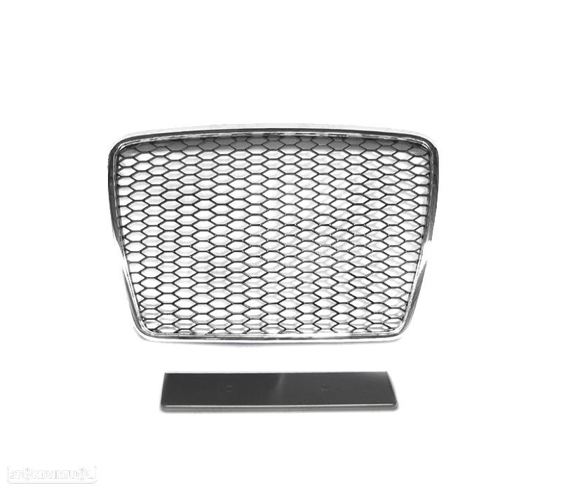 GRELHA FRONTAL AUDI A6 4F 08-11 LOOK RS6 CROMADA - 2