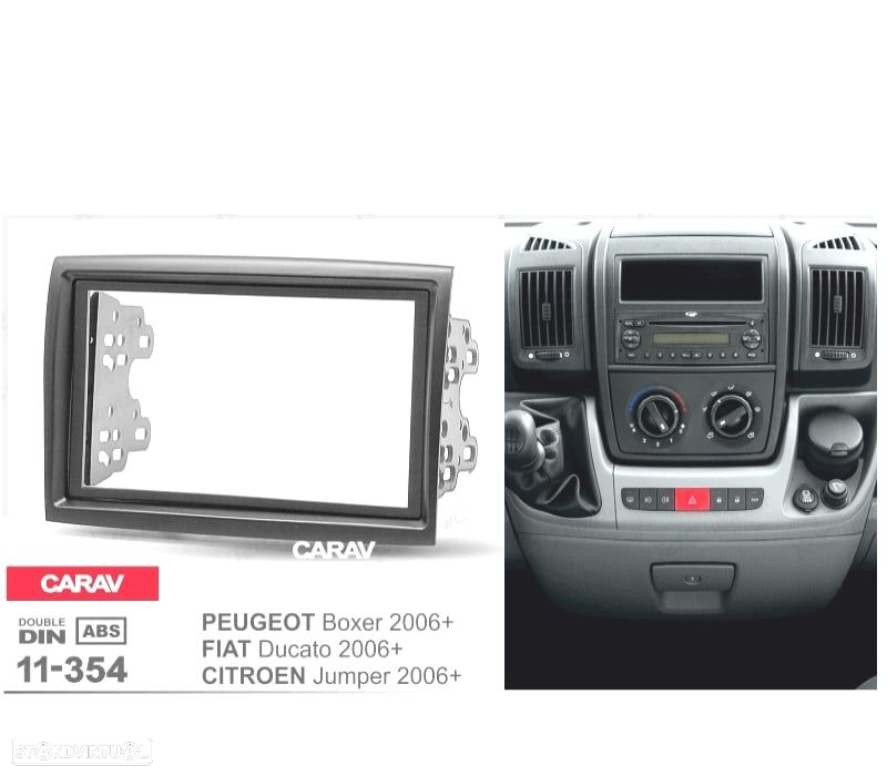 MOLDURA ADAPTADOR PRETO PARA RADIO 2-DIN PARA CITROEN JUMPER PEUGEOT BOXER FIAT DUCATO - 6