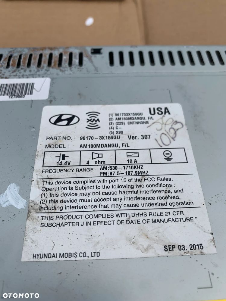 Radio Hyundai Elantra 69170-3X156GU - 6