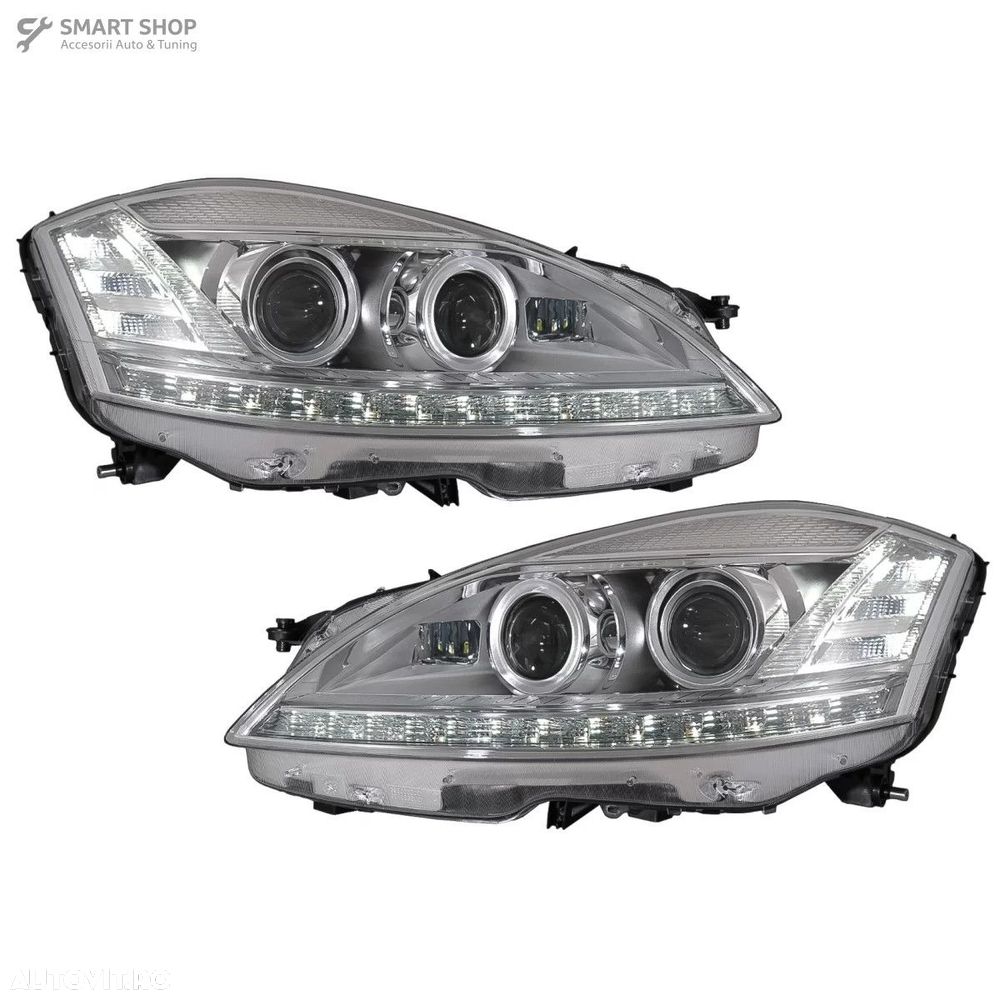 Faruri LED Mercedes Clasa S W221 (2005-2009) Facelift Look Semnalizare - 2