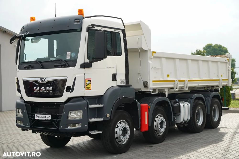 MAN TGS 35.480 / 8x4 / BASCULANTE / BORDMATIC / HYDROBOARD / ANVELOPE 100% / EURO 6 - 13