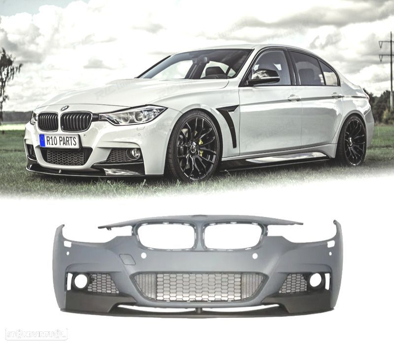 KIT CARROÇARIA BMW F30 LOOK M PERFORMANCE PDC SAÍDA DUPLA - 4