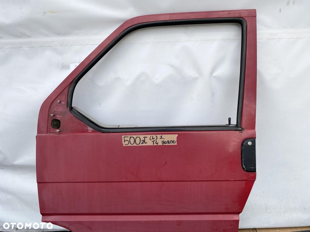 VW TRANSPORTER T4 96- DRZWI PRZEDNIE LEWE LEWY PRZÓD BORDO/CZERWONE ORYG. - 3