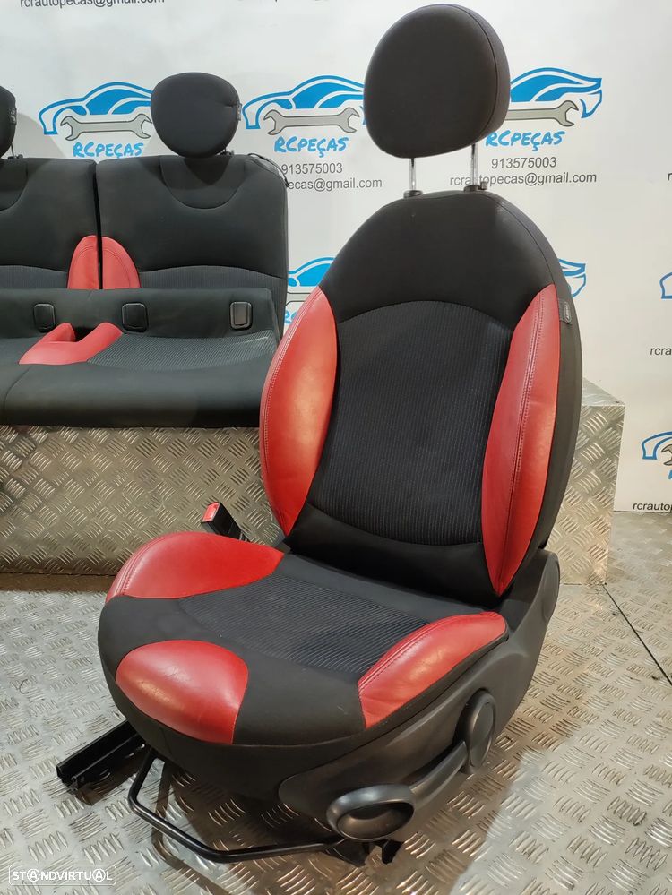 BANCOS PELE TECIDO AIRBAG MINI COOPER S R57 CABRIO CABRIOLET R56 - 9