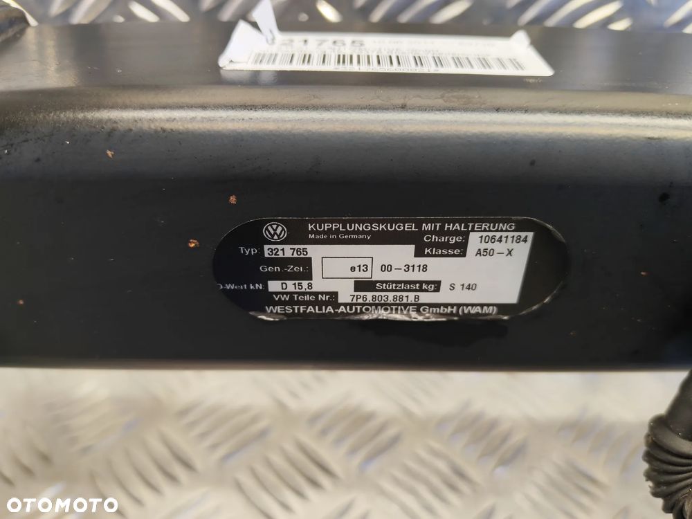 VW TOUAREG 7P 10-18R HAK HOLOWNICZY WESTFALIA KULA BELKA 7P6803881B MODUL STEROWNIK 7P0907383G - 7