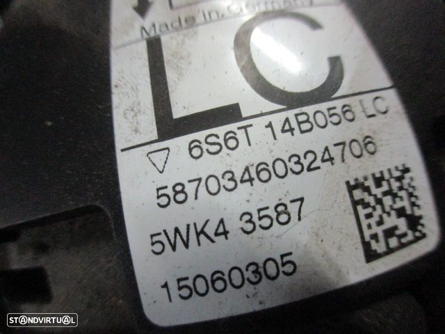 Kit Airbags 6S6AA042B85 6S6AA044H30AC 6S6T14B056LC 5WK43587 2S6AA61209AC 2S6AA61208AC FORD FIESTA 5 FASE 2 2006 1.3I 70CV 5P CINZA ESCURO PRETO - 9