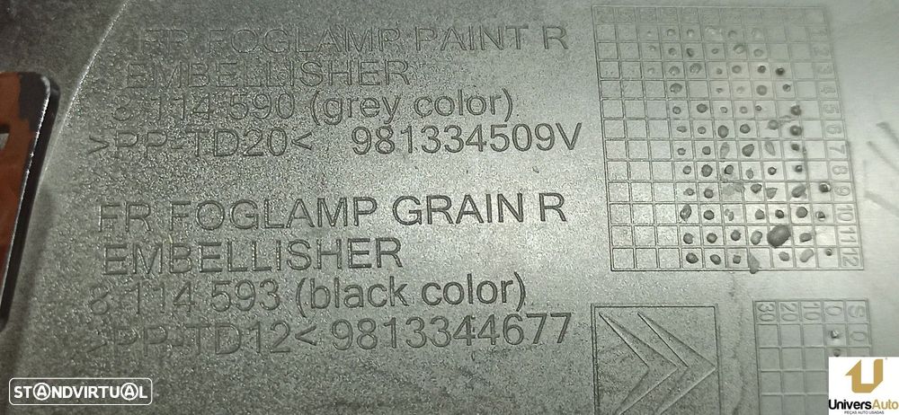 TRIM DO FAROL DE NEVOEIRO CITROEN C3 FEEL - 3