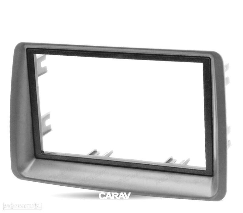 MOLDURA ADAPTADOR CINZA ESCURO PARA RADIO 2-DIN PARA FIAT PANDA - 1