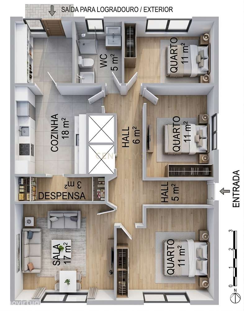 T3 COM LOGRADOURO E JARDIM - QUEIJAS (OEIRAS) - Grande imagem: 3/33