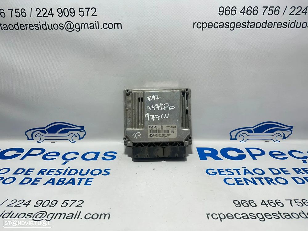 .Centralina Motor Original Bosch BMW 2.0 Diesel N47D20A N47D20C 177cv 20D 7807827 0281013536 2005 - 2013 - 2