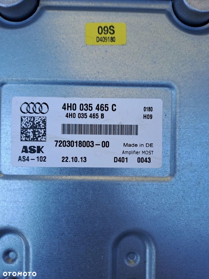audi a8 d4 4h 10-17r wzmacniacz audio bang&olufsen 4h0035465c - 2