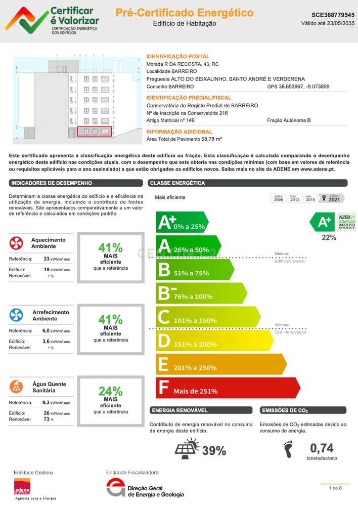 Apartamento T2 Novo, com arrecadação e varanda 1a linha junto ao Rio - Grande imagem: 5/6