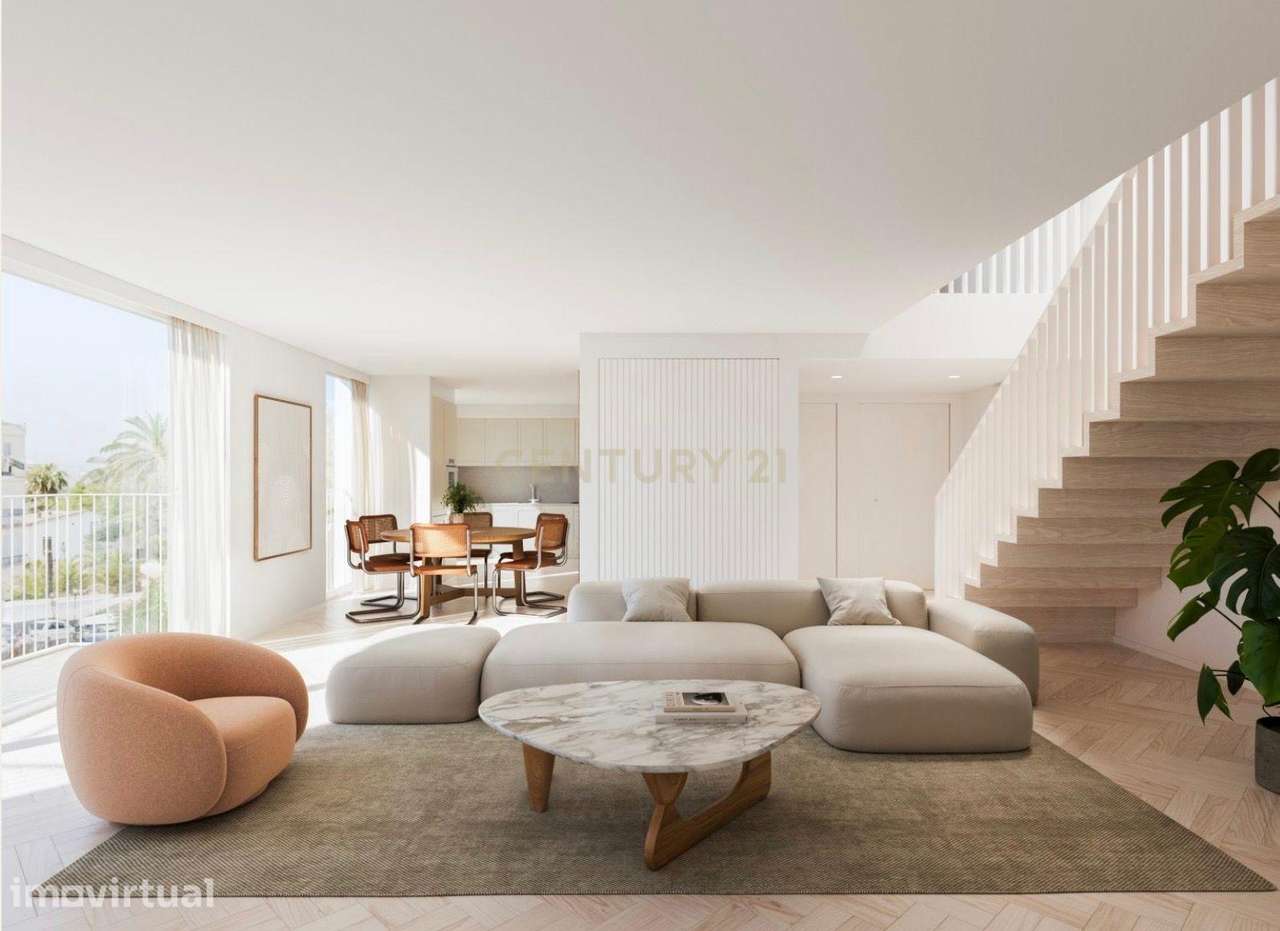 CONDE DA RIBEIRA - PENTHOUSE T5 DUPLEX - O Charme Urbano Encontra a Mo - Grande imagem: 2/13