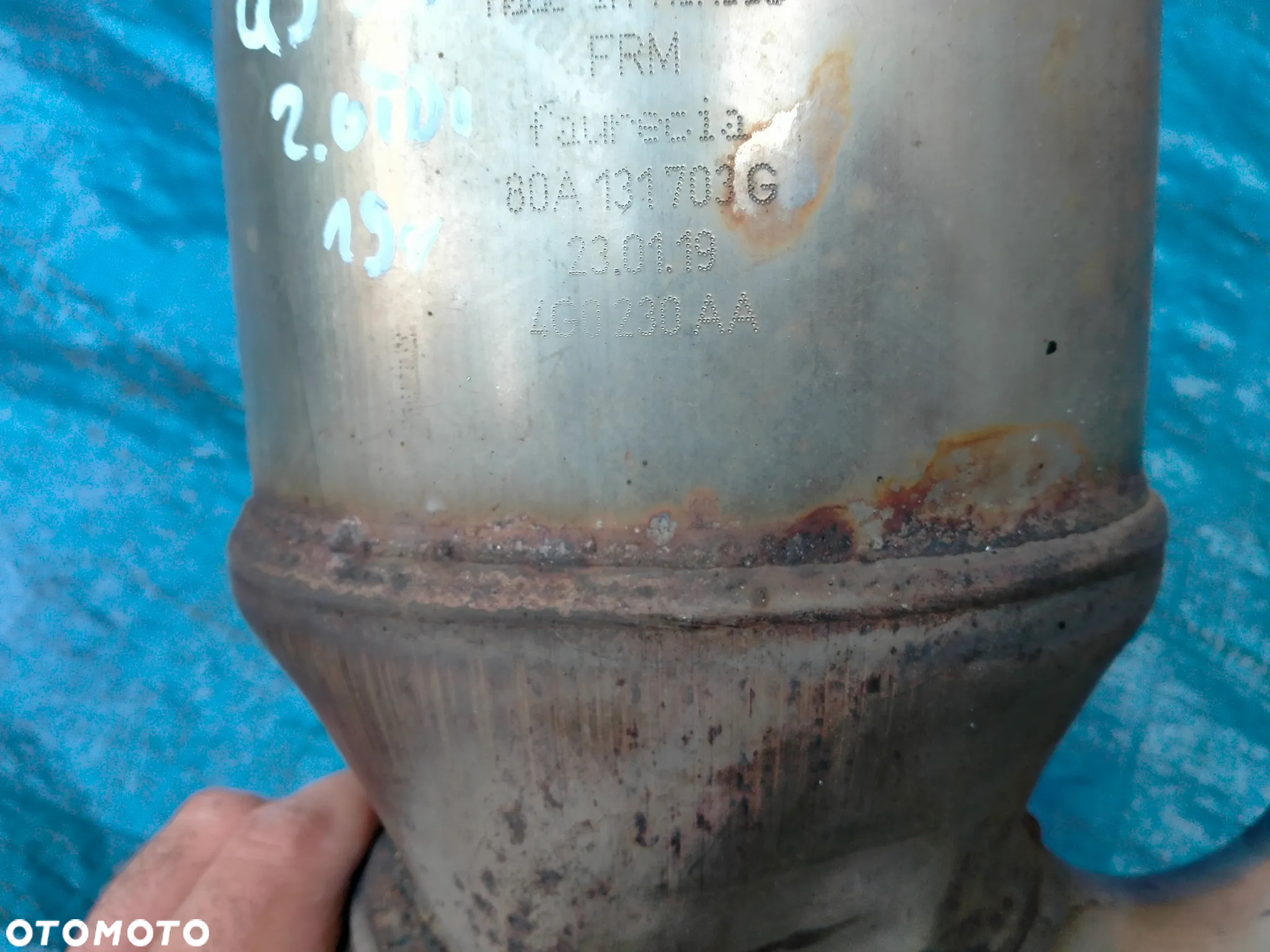 Audi Q5 80A Katalizator DPF 80A131703G / PRZEPUSTNICA 8W0253691A / ORYGINAŁ - 2