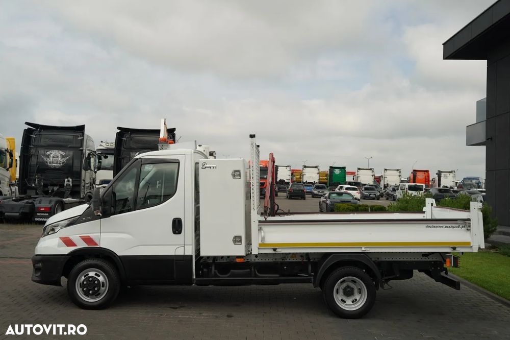 Iveco DAILY 35-140 / BASCULATOR DIN OȚEL + HDS HMF HYFA / CAPACITATE MAXIMĂ DE RIDICARE 430 KG / EXTENSIE MAXIMĂ 2 M / DUBLU / EURO 6 - 12