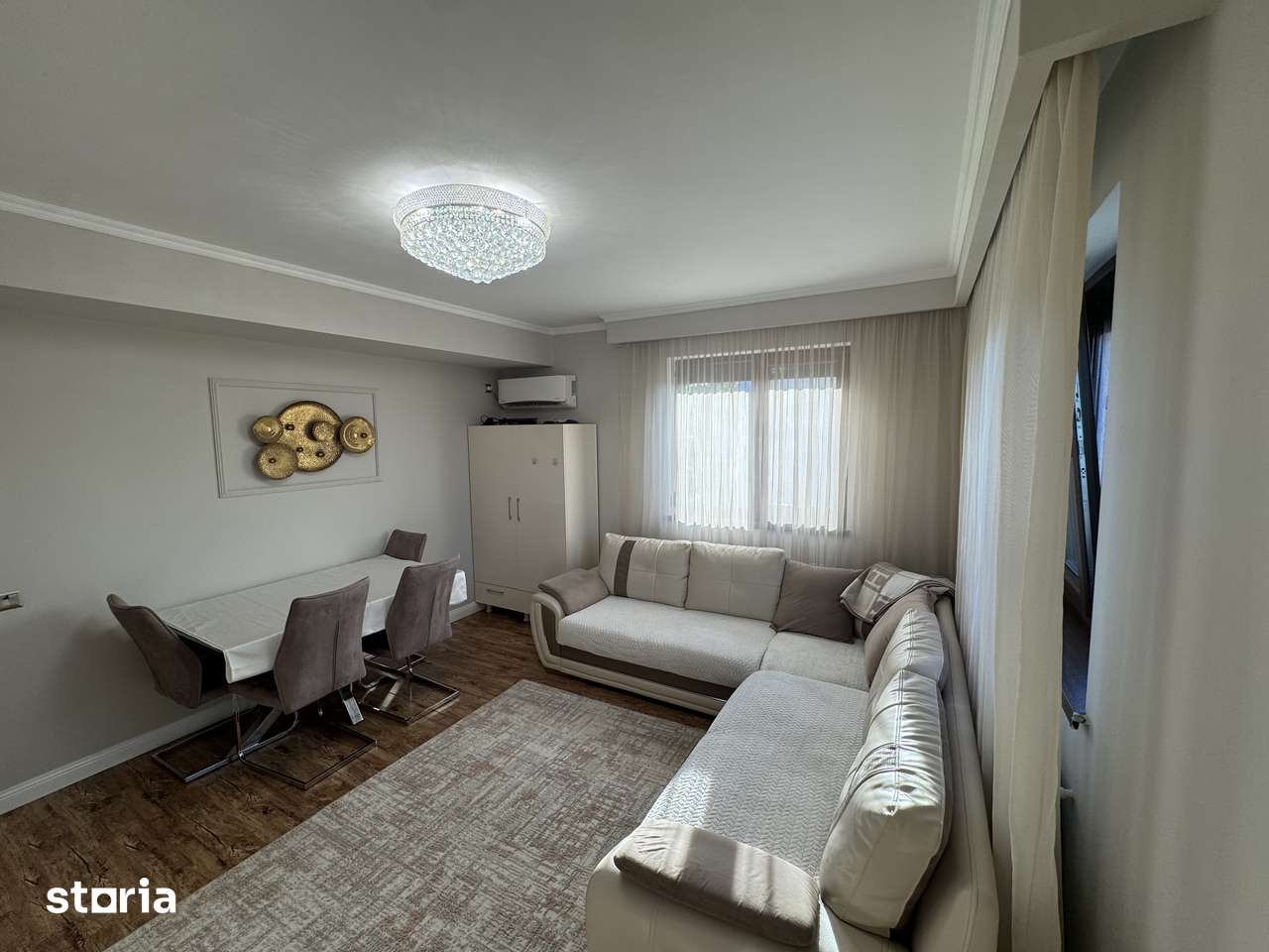 Apartament două camere mobilat/ utilat / parcare/et 1/ metrou/s1 — fotografia 3