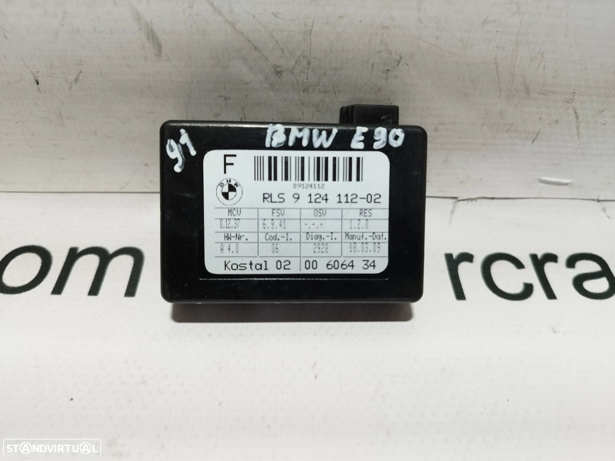 MODULO SWITCH COMANDO SENSOR PARA BRISAS BMW SÉRIE 3 E90  RLS 9124 112 02 - 1