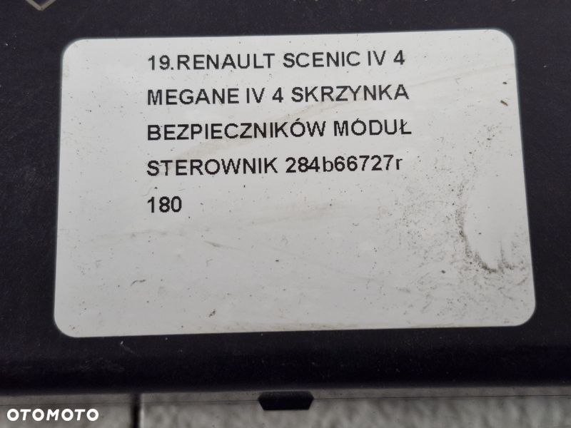 RENAULT SCENIC IV 4 MEGANE IV 4 SKRZYNKA BEZPIECZNIKÓW MODUŁ STEROWNIK 284b66727R - 6