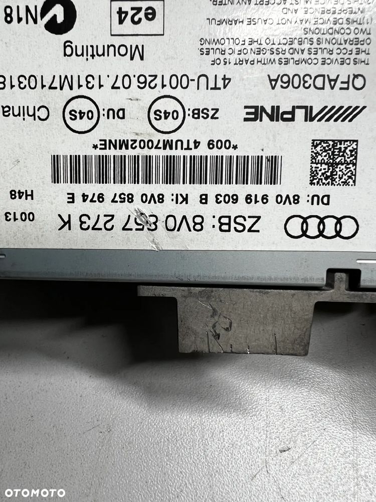 AUDI A3 S3 8V WYŚWIETLACZ WINDA MMI 8V0857273K - 3