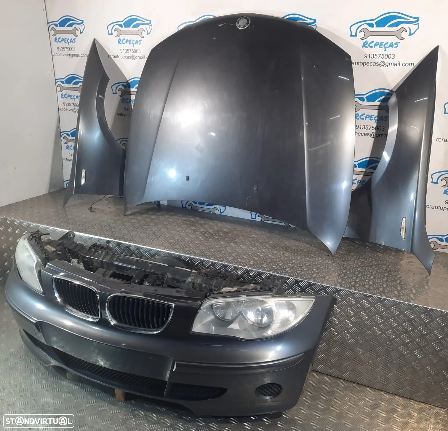 FRENTE COMPLETA BMW SERIE 1 E87 E81 PRE LCI PRE-LCI CAPOT PARACHOQUES GUARDA-LAMAS OTICAS RADIADOR VENTILADOR FRENTE FIBRA REFORÇO - 10