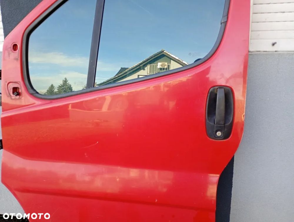 drzwi przednie lewe przód kompletne czerwone opel vivaro a trafic ii primastar 2001-2014 - 4