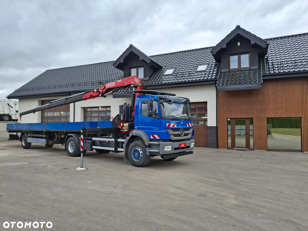 Mercedes-Benz Axor 1933 HDS FASSI F135 17 Metrów Wysięgu Żuraw Skrzynia Siodło Zawieszenie Resor 2010r Przyczepa Łączna Długość Ładunku 11 Metrów Transport Ładunków Dłużycowych Do Zbrojenia Do Budowlanki - 7