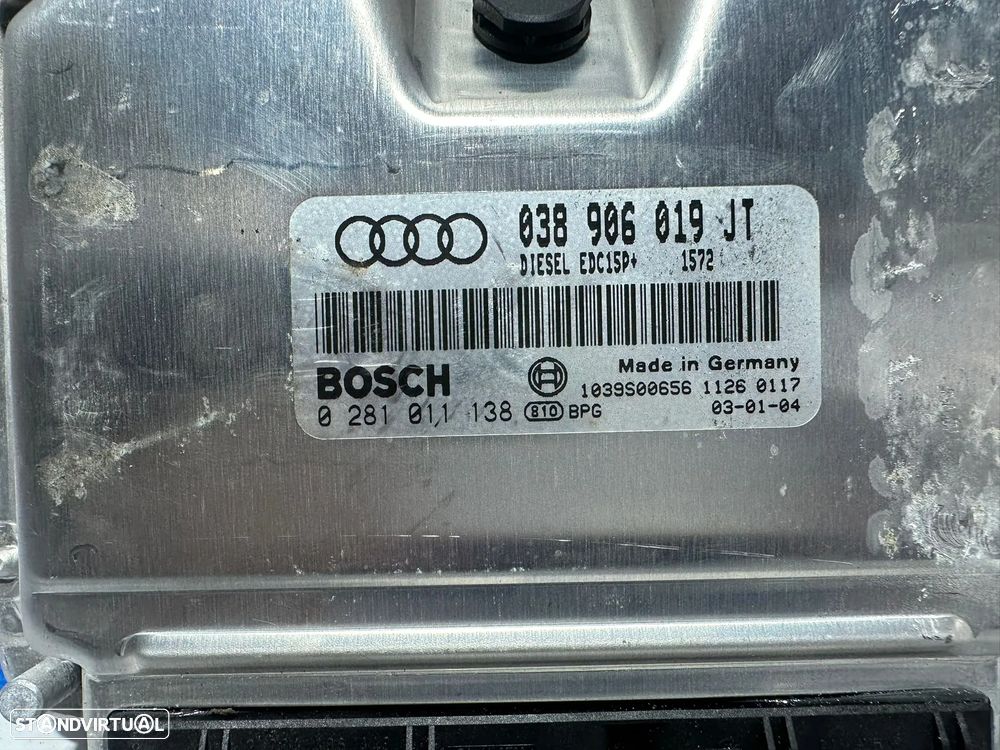 .Centralina Motor Bosch VW VAG Audi A4 B6 1.9 TDi 130cv EDC15P+ 038906019JT 0281011138 2000 - 2005 - 7