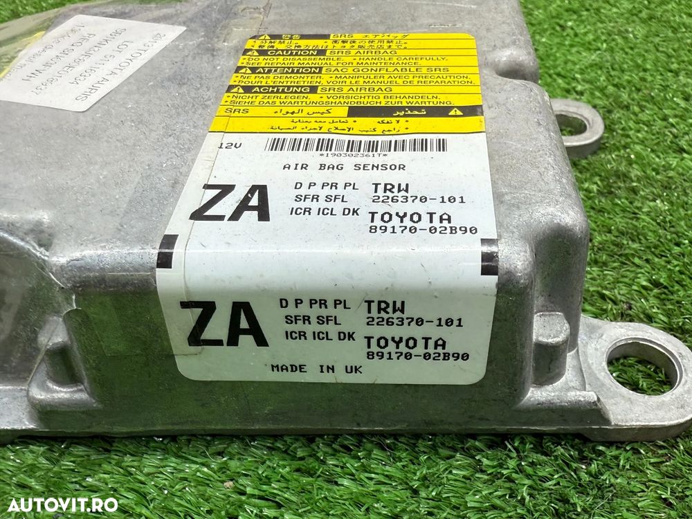 AIRBAG CALCULATOR (2 BUC.) TOYOTA AURIS 1.4 DIESEL 2013 2012-2018 / TOYOTA AVENSIS 2.0 DIESEL 2015 2012-2018 COD OEM 226370-101 226370101 227631-104 227631104 - 7