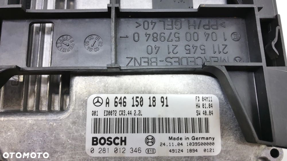 Mercedes W211 2.2 CDI Komputer Sterownik EKU 0281012346 - 2