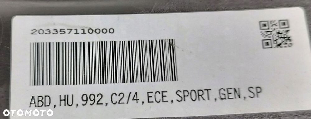 PORSCHE 911 992 SPOILER ZDERZAKA TYŁ DOKŁADKA 992807983A - 5