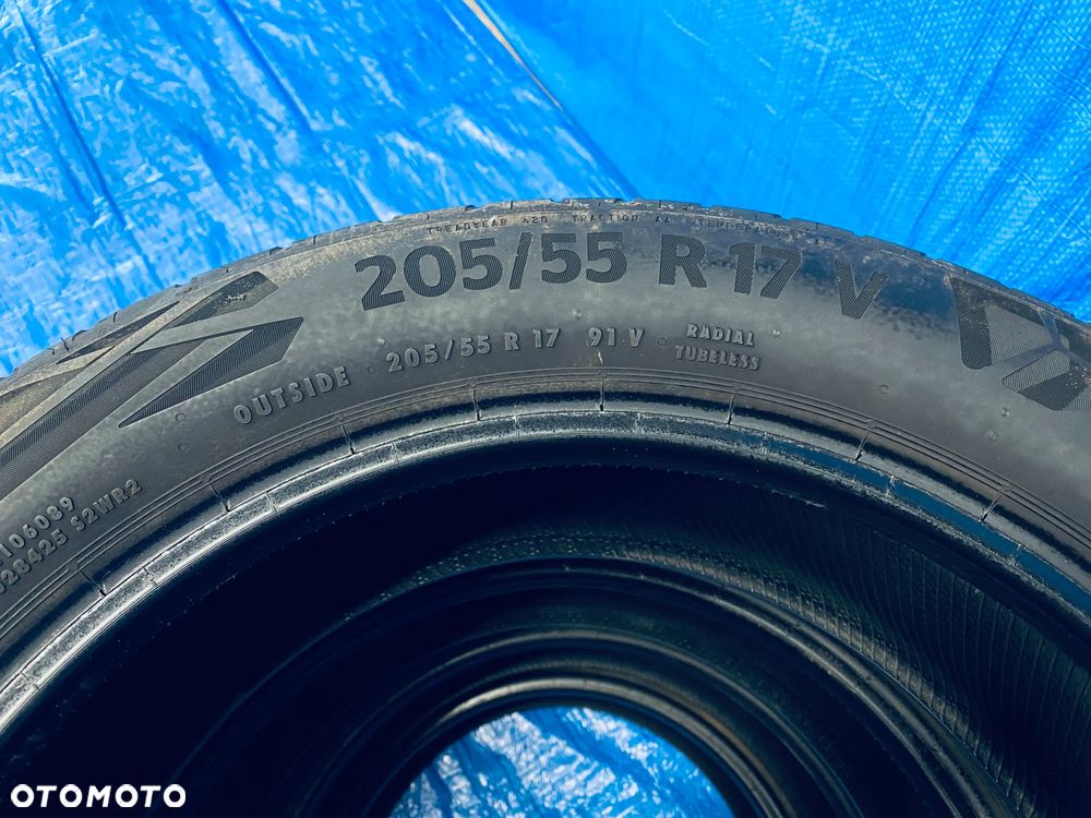 OPONA 17 OPONY LETNIE LATO KOMPLET OPON 4SZT CONTINENTAL ECOCONTACT 6  205/55R17 91V BIEŻNIK 5,3mm ROCZNIK 2021 - 9