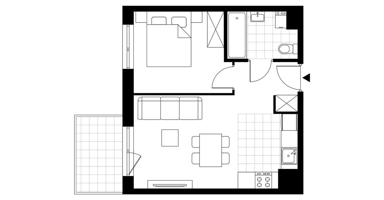 2-pokojowe mieszkanie 36m2 + balkon Bez Prowizji - Pełny obrazek: 3/23