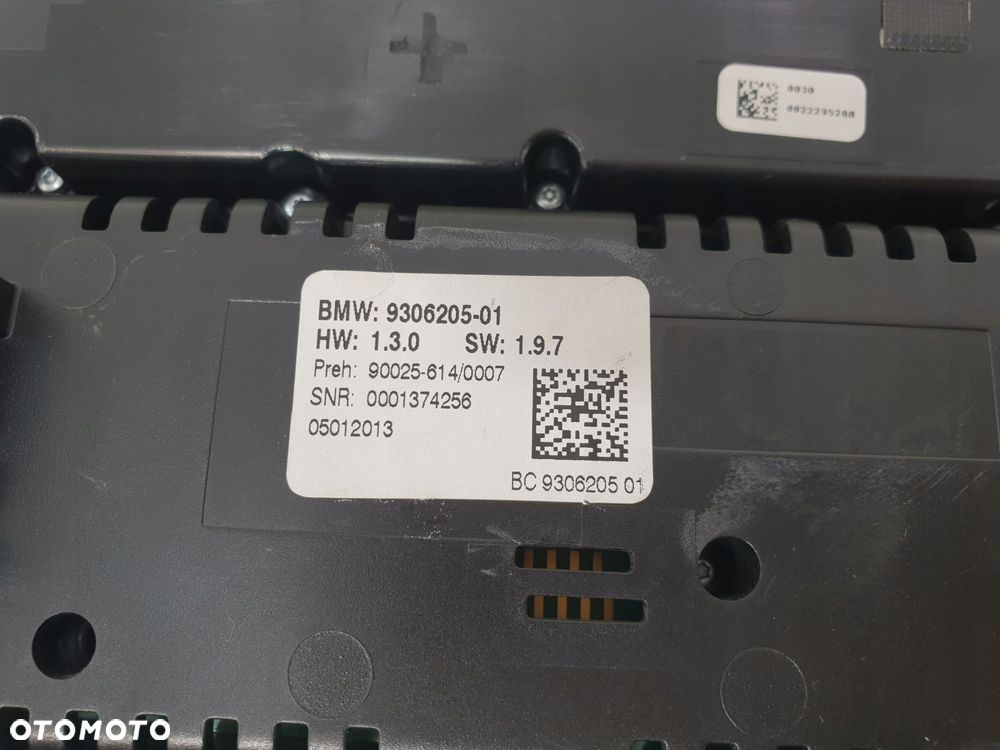 BMW F10 F11 PANEL REGULACJA NAWIEWU RADIA 9306205 - 3