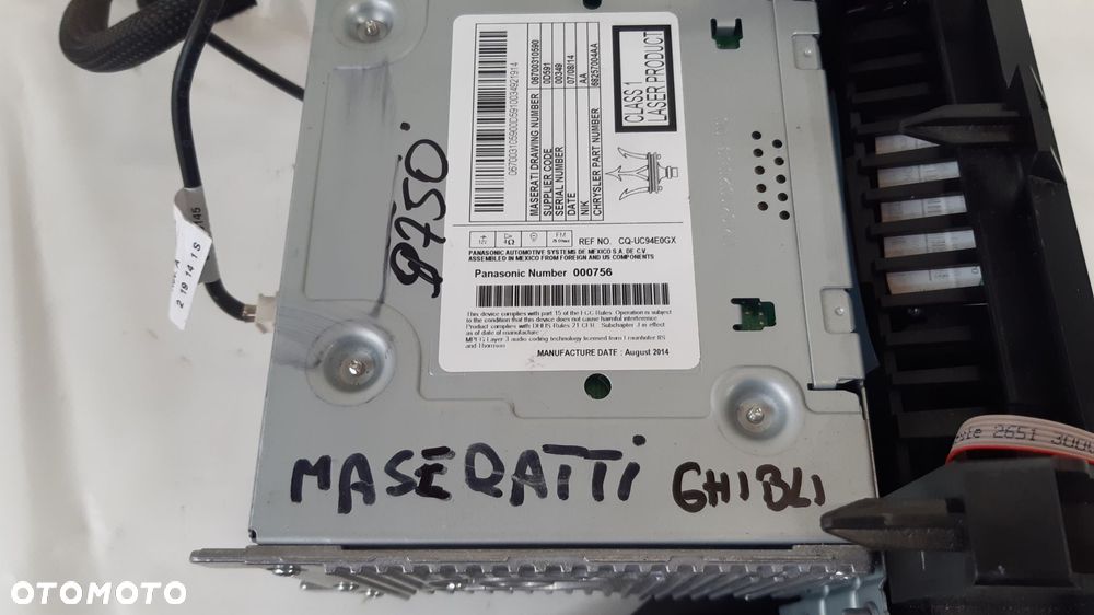 MASERATI GHIBLI RADIO 68257004AA - 6