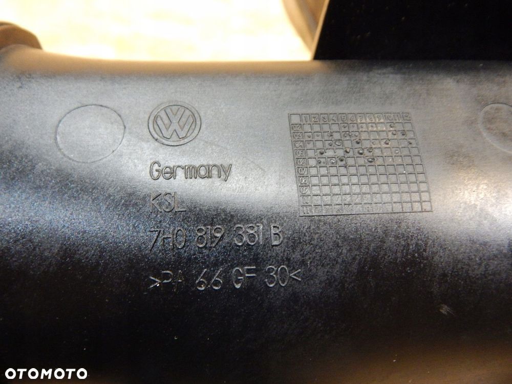 vw t5 przewód kanał webasto dolot kierownica powietrza 7h0819381b 7h519655a - 3