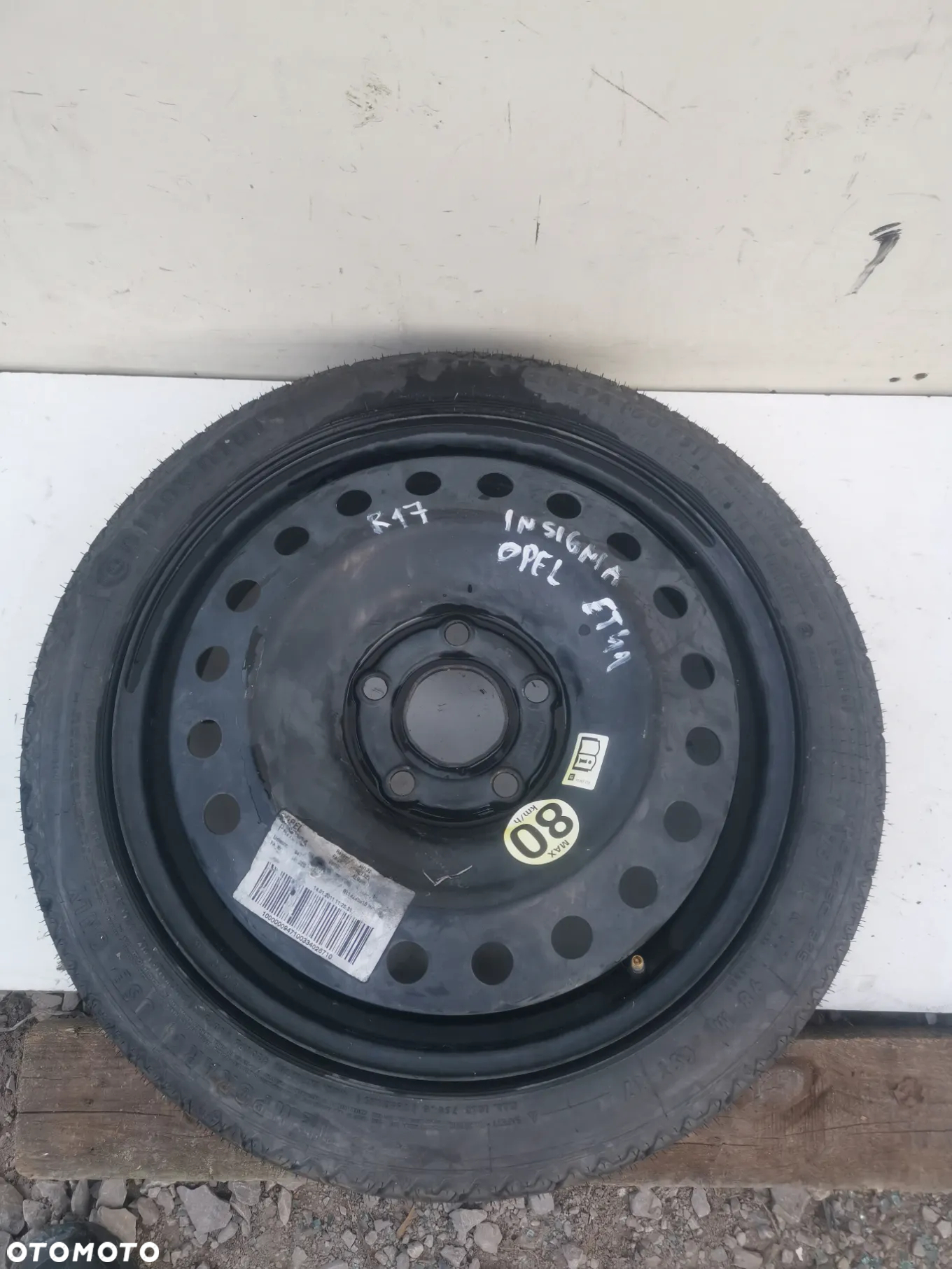 Koło Zapasowe Dojazdowe Dojazdówka OPEL ISIGNIA  A R17 ET 41 125/70 - 2