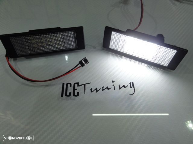 Suporte de lâmpada de matricula com led branco para BMW E81, E87, F20, E63, E64, F12, F13, F06, Z4 E85, E86, E89, K48 1600GT, K48 K,  Fiat Multipla, Marea, Marea, Gamma, Alfa romeo 147, 156, 159, GT, Brera, Spider, Mini R55, R55N, R60, R61. - 14