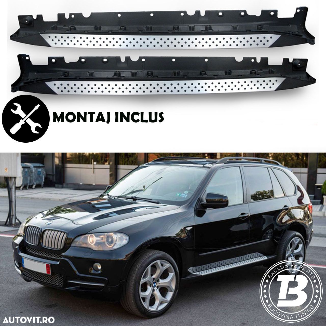 Praguri Aluminiu compatibile cu BMW X5 E70 cu MONTAJ INCLUS - 1