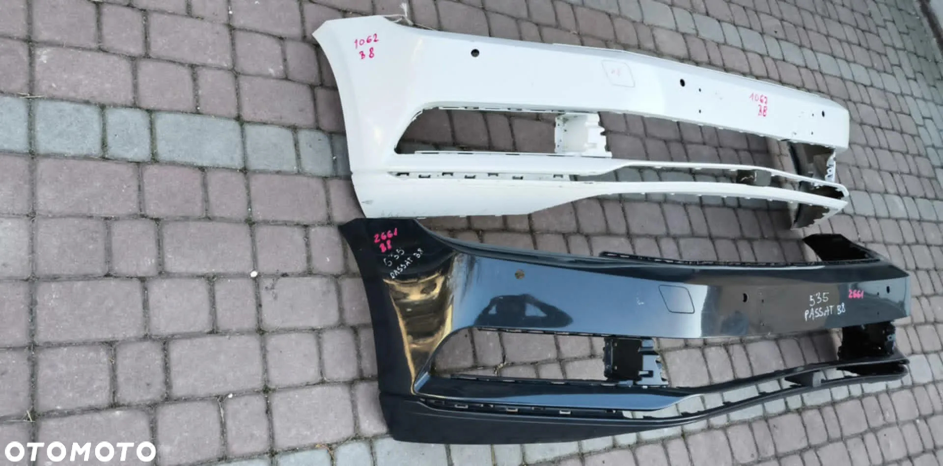 Zderzak przód przedni VW PASSAT B8 2014-> biały LC9A 3G0 4 PDC 2014-2018 - 5